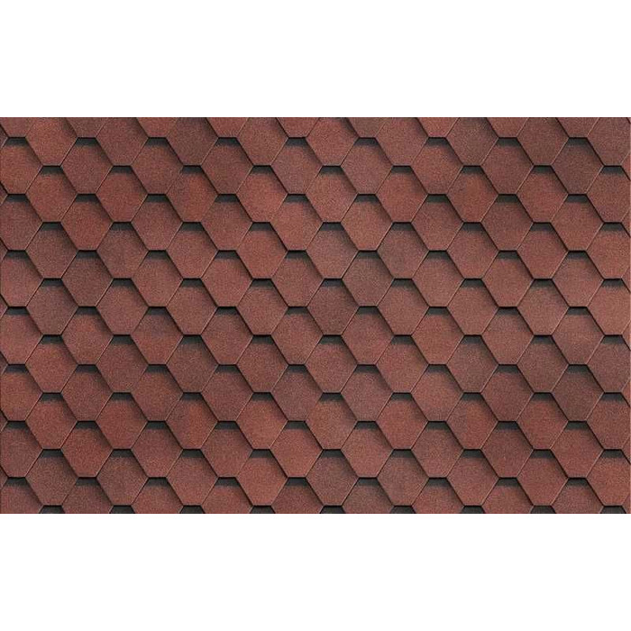 Гибкая черепица однослойная Технониколь Шинглас Ультра Самба Рубин